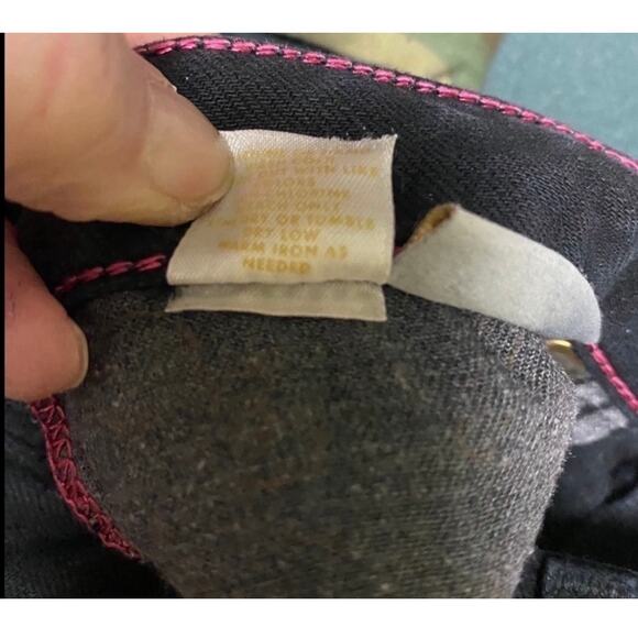 Kate Spade NY Black Seize the Day‎ Browne St Gold Spade Emblem Jeans Sz 26 - Picture 4 of 11